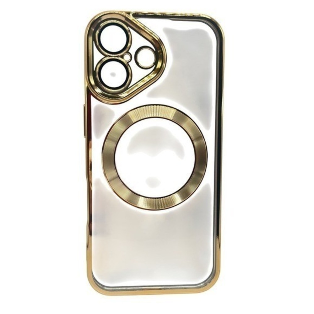 iPhone 17 Clear Protective Case Gold Metallic‎ Trim NEW